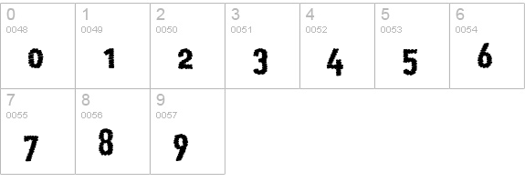 Scribble-United numbers 0-9 preview