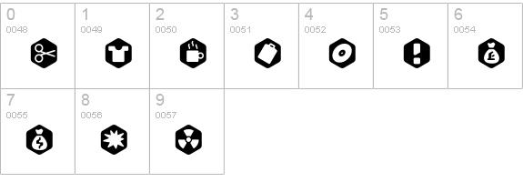 ScrotnigHexes numbers 0-9 preview