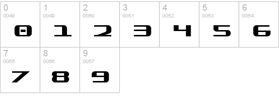 SDF Bold numbers 0-9 preview