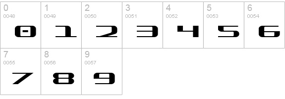 SDF Expanded numbers 0-9 preview