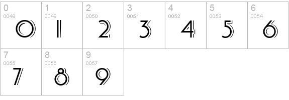 SeasideResortNF numbers 0-9 preview