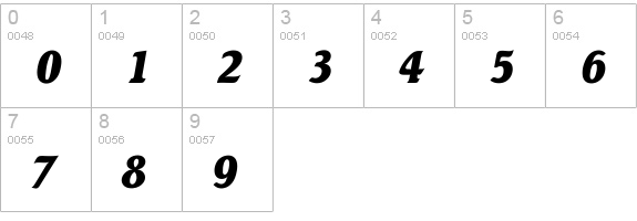 SeasonalBlackIt numbers 0-9 preview
