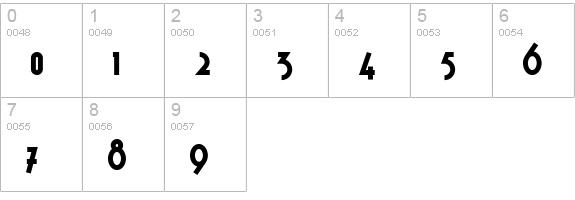 Selznick Remix NF numbers 0-9 preview