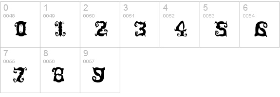 Senorita numbers 0-9 preview