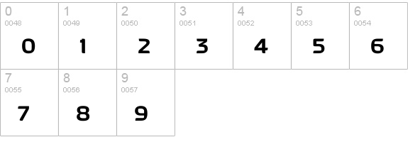 SeptemberBold numbers 0-9 preview
