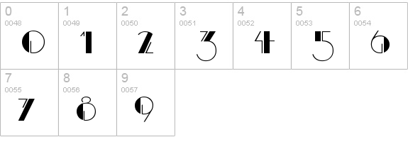 Serfin numbers 0-9 preview