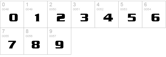 Serpentine Bold numbers 0-9 preview