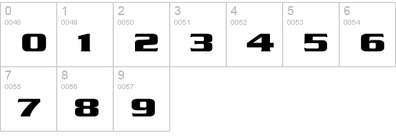 Serpentine-Bold-Bold Wd numbers 0-9 preview