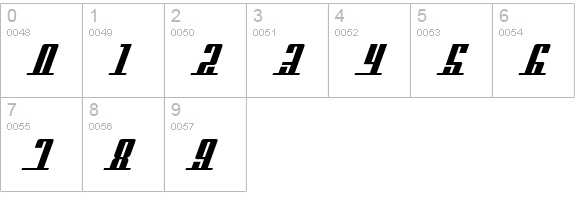 SF Americana Dreams Extended Bold numbers 0-9 preview