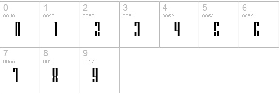 SF Americana Dreams SC Upright numbers 0-9 preview