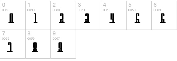 SF Americana Dreams Upright Bold numbers 0-9 preview
