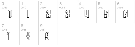 SF Archery Black SC Outline numbers 0-9 preview