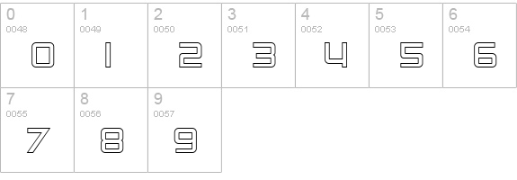 SF Chaerilidae Outline numbers 0-9 preview