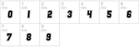 SF Collegiate Italic numbers 0-9 preview