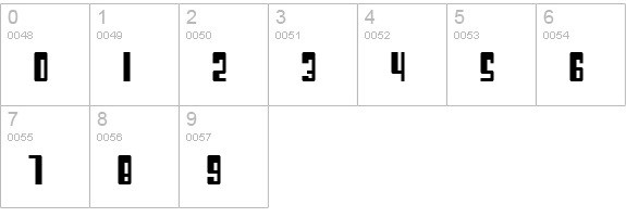 SF Cosmic Age Condensed numbers 0-9 preview