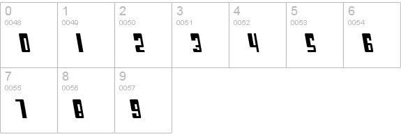 SF Cosmic Age Condensed Oblique numbers 0-9 preview