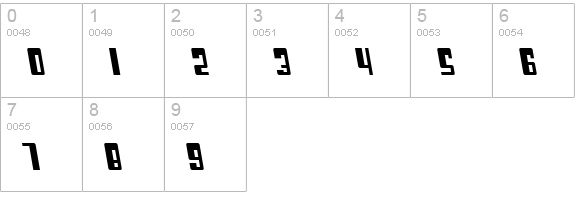 SF Cosmic Age Oblique numbers 0-9 preview