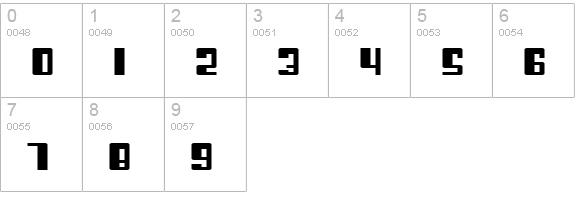 SF Cosmic Age Upright numbers 0-9 preview