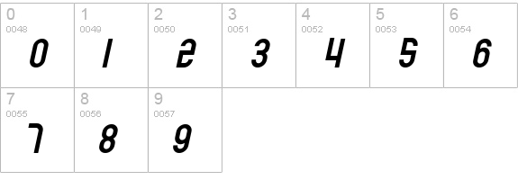 SF Eccentric Opus Bold Oblique numbers 0-9 preview