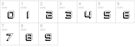 SF Fedora Titles Shadow numbers 0-9 preview