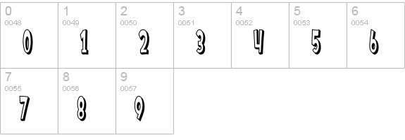 SF Ferretopia Shaded numbers 0-9 preview