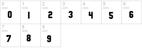 SF Hollywood Hills numbers 0-9 preview