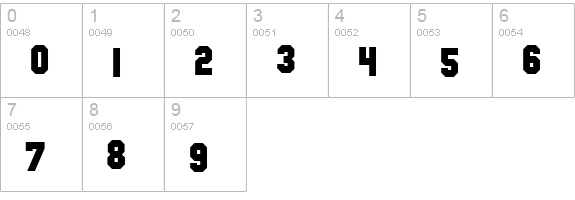 SF Hollywood Hills Bold numbers 0-9 preview
