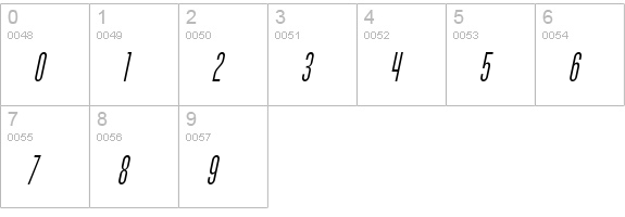 SF Movie Poster Oblique numbers 0-9 preview