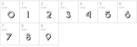 SF Orson Casual Shaded numbers 0-9 preview