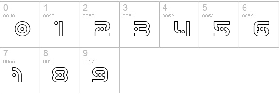 SF Planetary Orbiter Outline numbers 0-9 preview