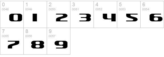 SF Quartzite Extended numbers 0-9 preview