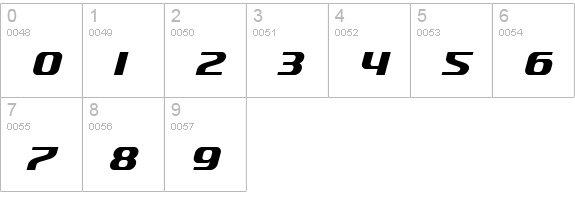 SF Quartzite Oblique numbers 0-9 preview