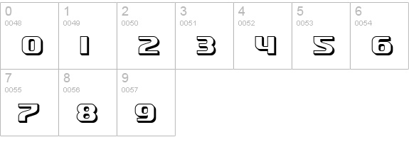 SF Quartzite Shaded numbers 0-9 preview
