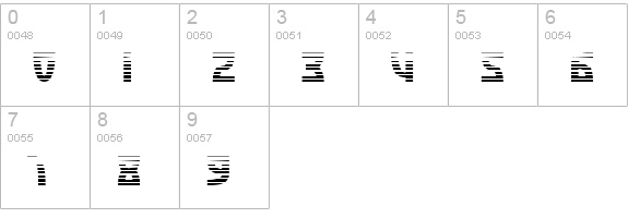 SF Retroesque FX numbers 0-9 preview