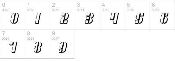 SF RetroSplice SC Shaded numbers 0-9 preview