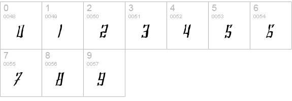 SF Shai Fontai Distressed Oblique numbers 0-9 preview
