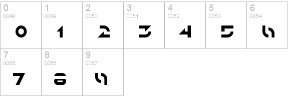 SF Solar Sailer numbers 0-9 preview