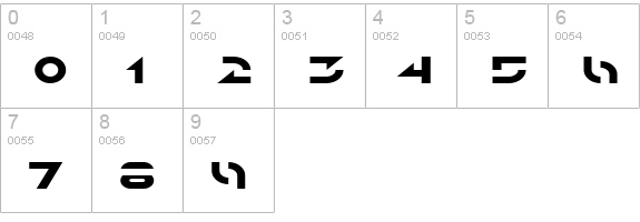SF Solar Sailer Extended numbers 0-9 preview