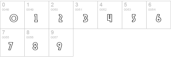SF Speakeasy Outline numbers 0-9 preview