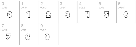 SF Tattle Tales Outline numbers 0-9 preview