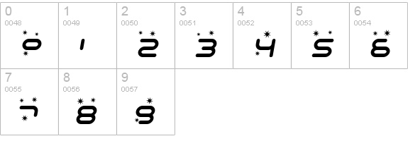 SF Technodelight Italic numbers 0-9 preview