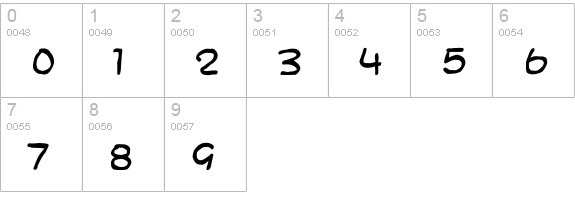 SF Toontime Blotch numbers 0-9 preview