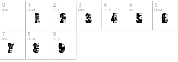 Shady Characters Medium numbers 0-9 preview