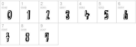Shady Lane numbers 0-9 preview