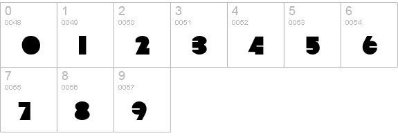 SharkTooth Regular numbers 0-9 preview