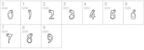 ShaziGhost numbers 0-9 preview