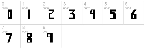 shellhead numbers 0-9 preview