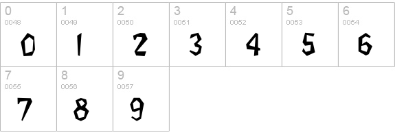 Shicker-Light numbers 0-9 preview