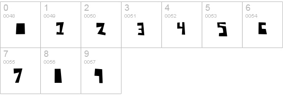 Shithouse numbers 0-9 preview