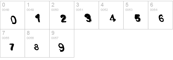 Shodo numbers 0-9 preview